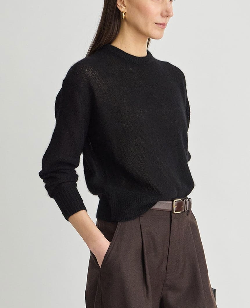 Softest Tissue Weight Sweater Black