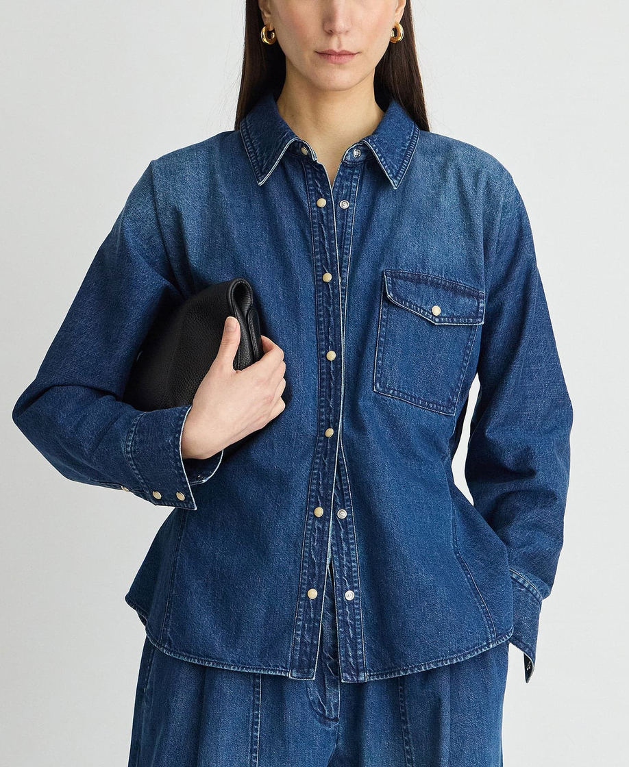 Anni Denim Button Up Bluey