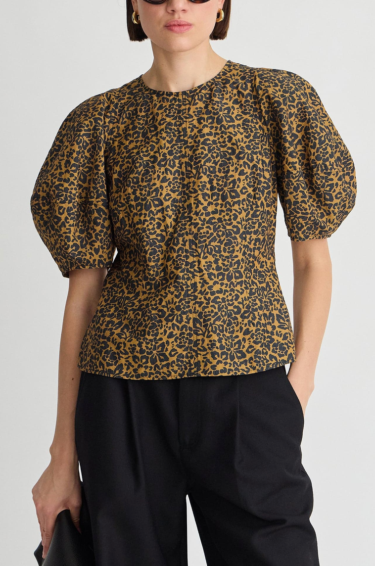 Lino Top Leo Floral Midnight