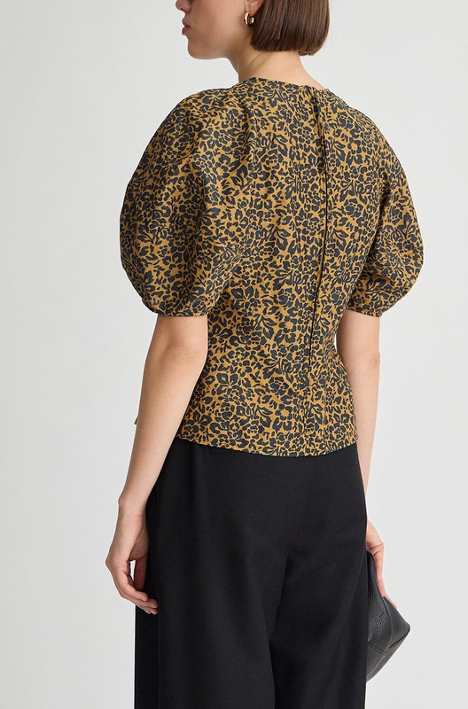 Lino Top Leo Floral Midnight