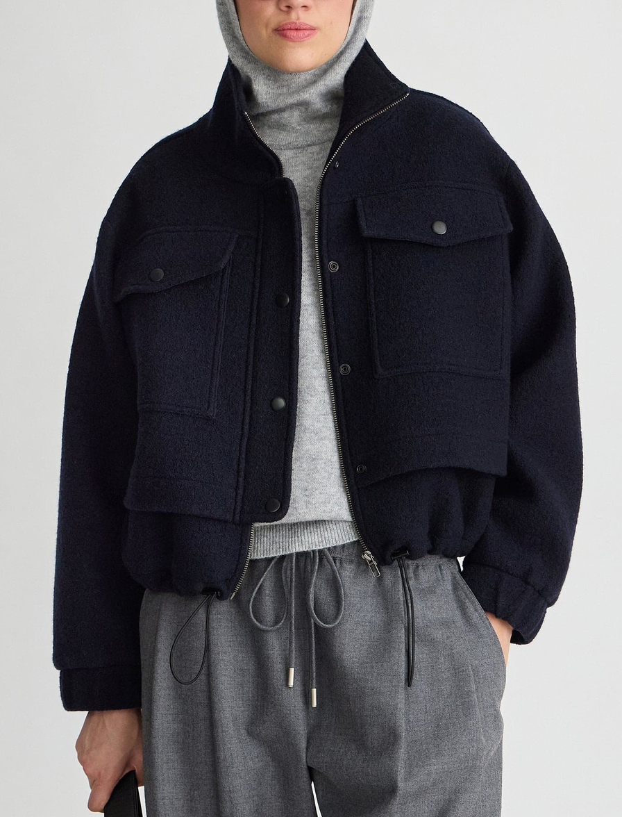 Selva Cropped Bomber Midnight