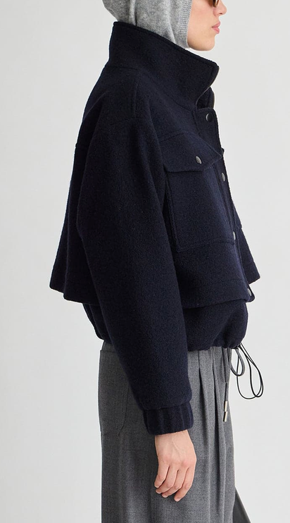 Selva Cropped Bomber Midnight