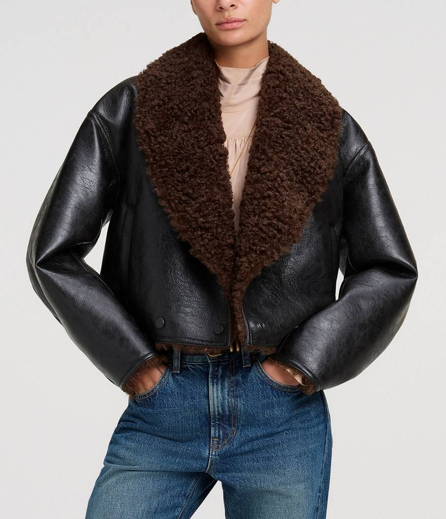 Stella Faux Shearling Jacket Deepest Brown / Pilot Brown