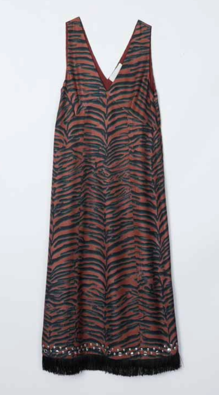 Abstract Tiger Embellished Midi Dress Sierra Multi