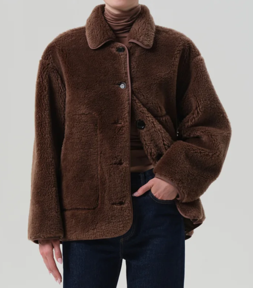 Astrid sherpa jacket warm tan