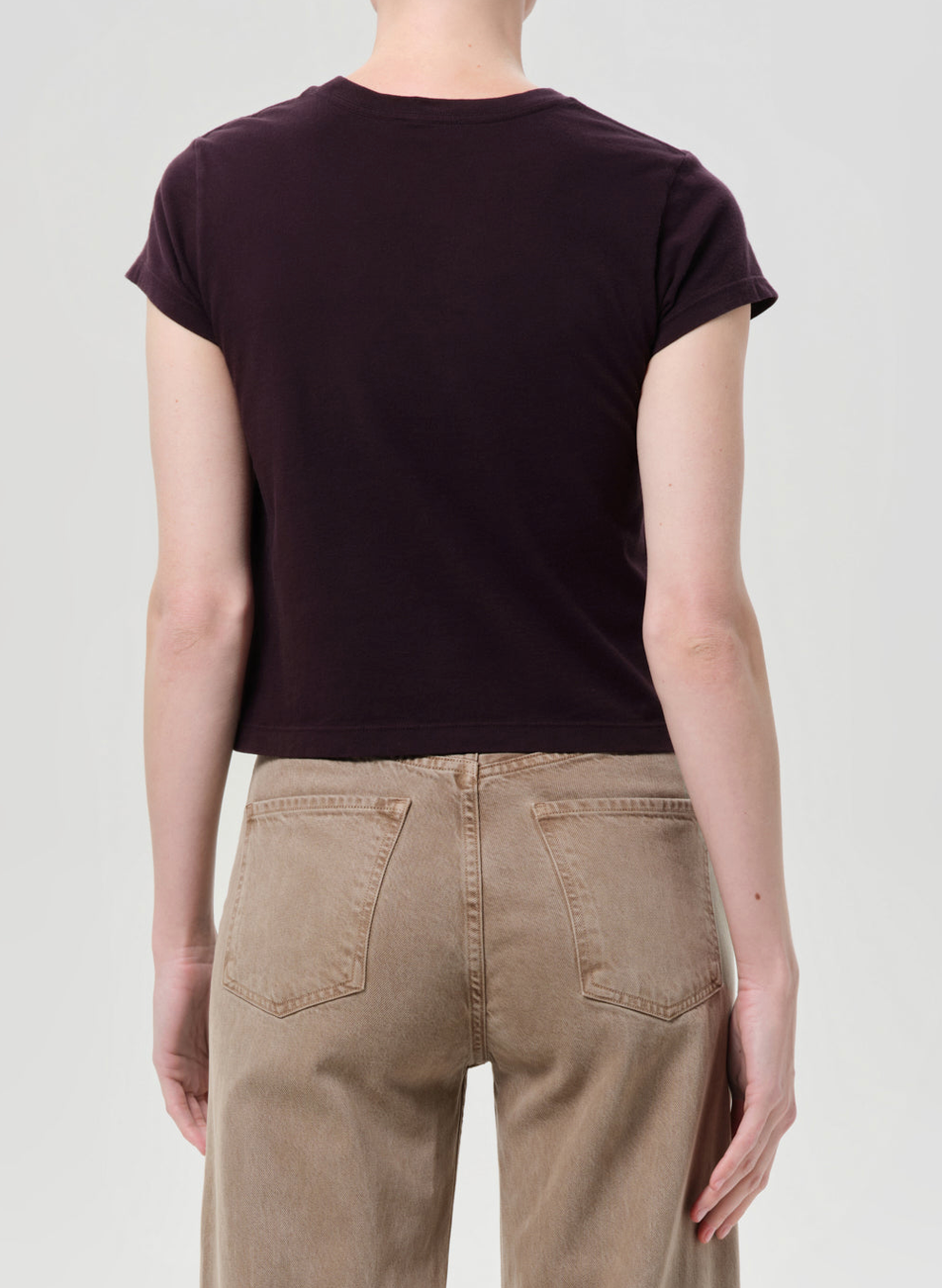 Adine Shrunken Tee In Eggplant