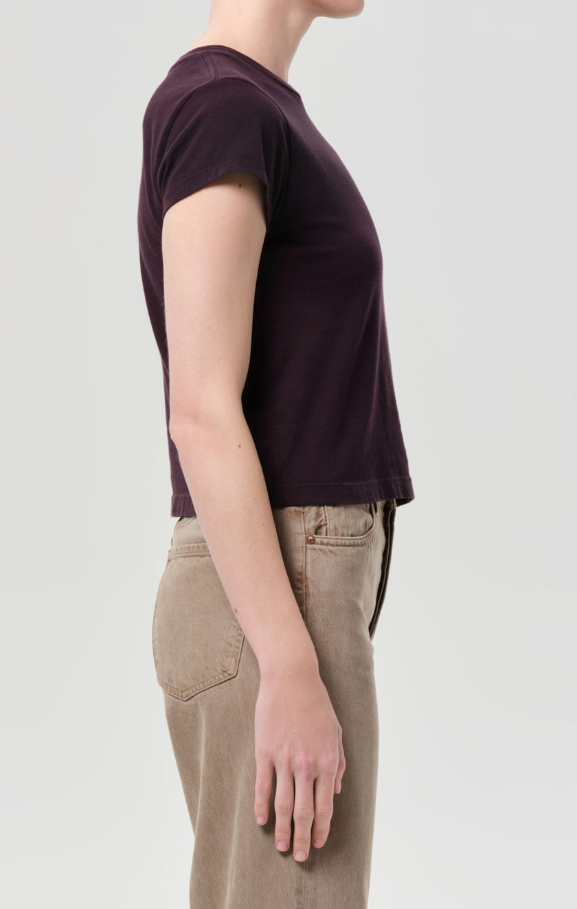 Adine Shrunken Tee In Eggplant