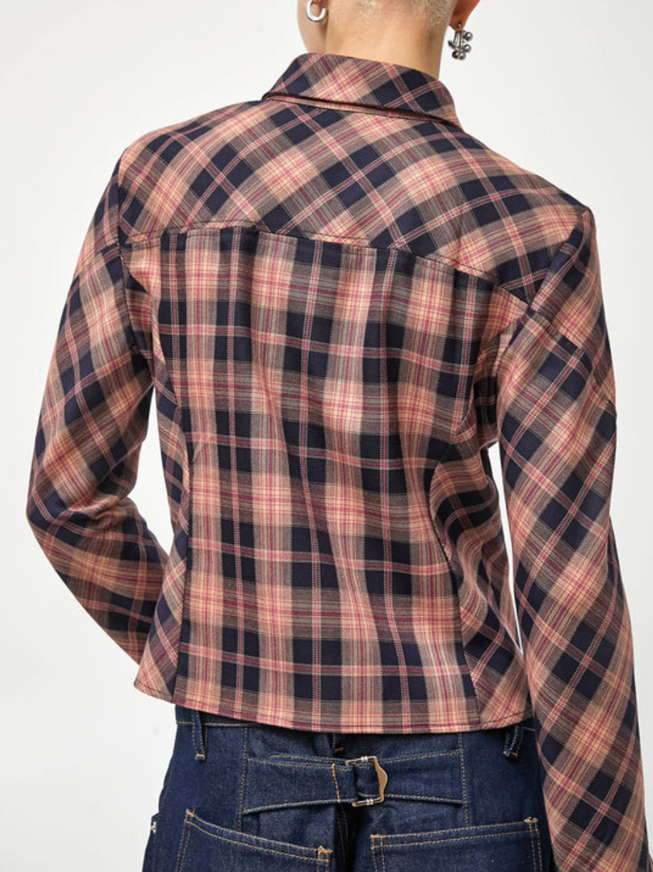 Linn Shirt In Pink Plaid