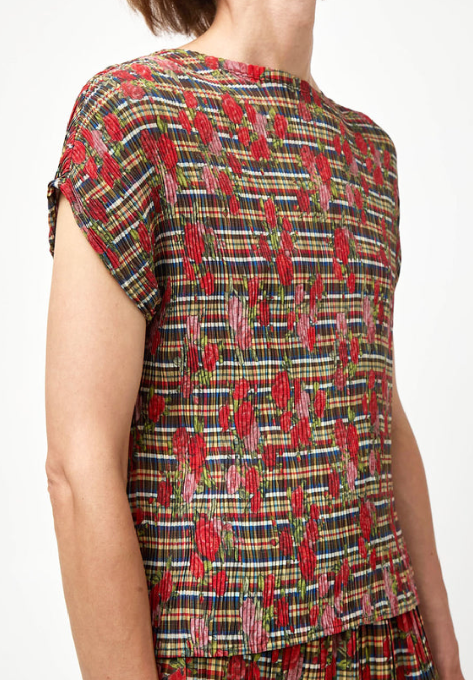 Nico Top In Rose Plaid