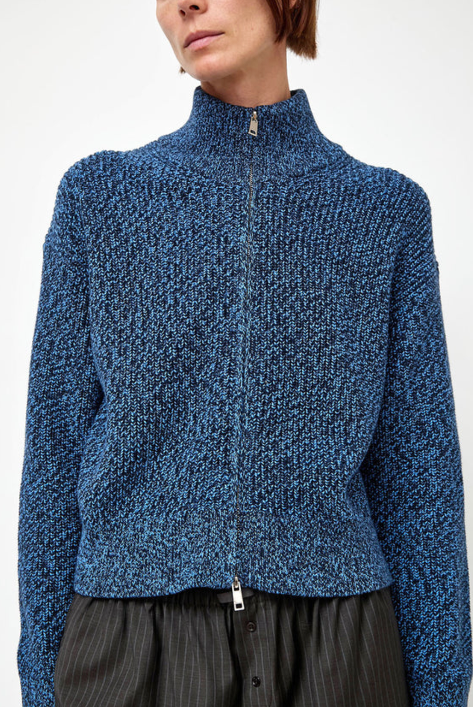 Keir Knit Cardigan Blue Melange