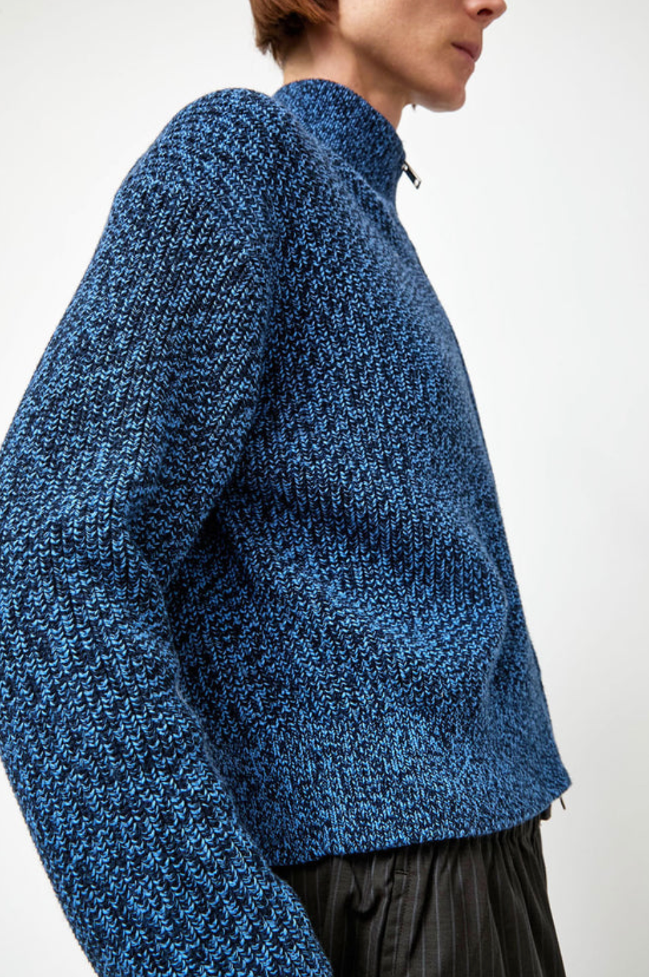 Keir Knit Cardigan Blue Melange