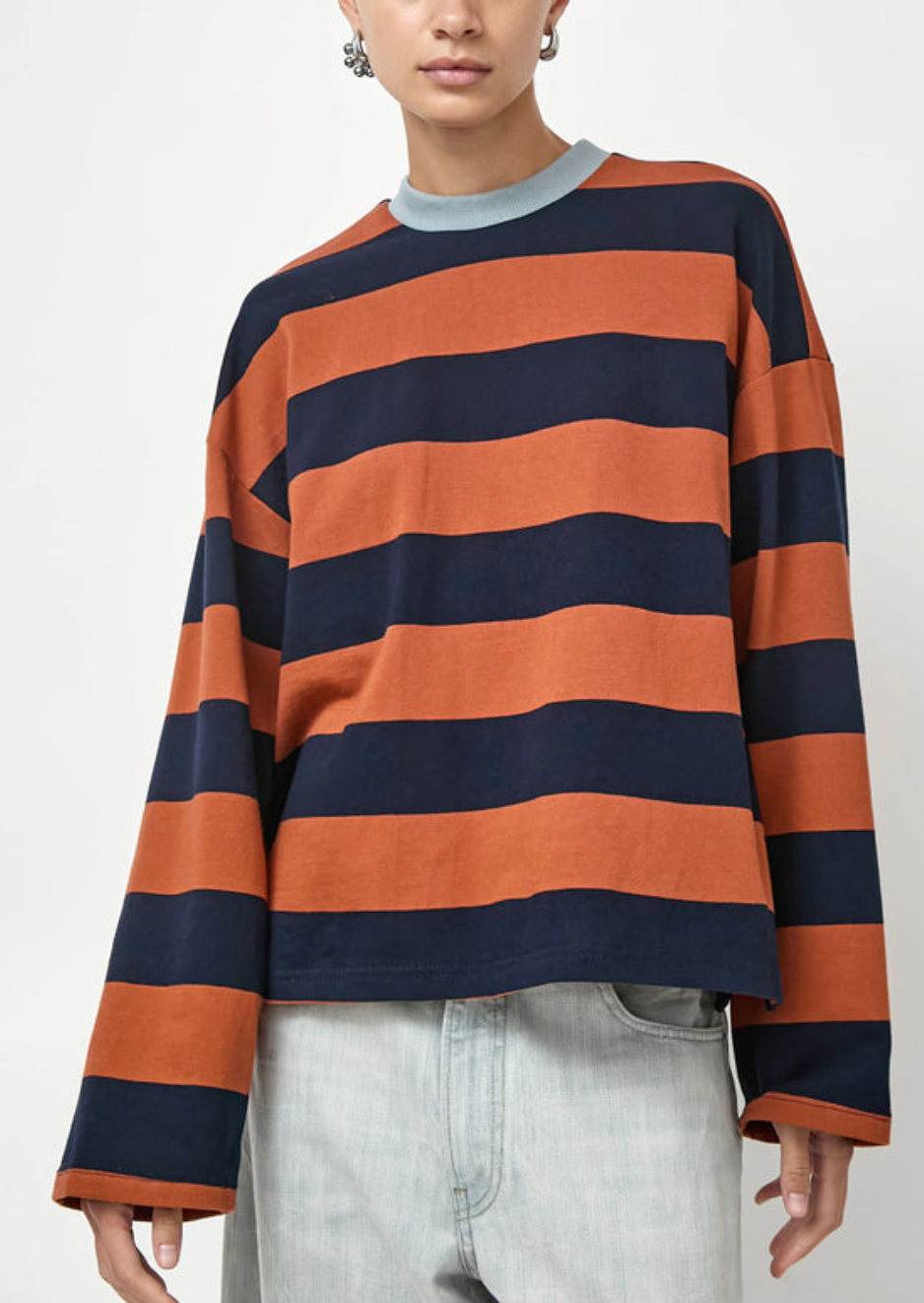 Nora Top In Rust Stripe