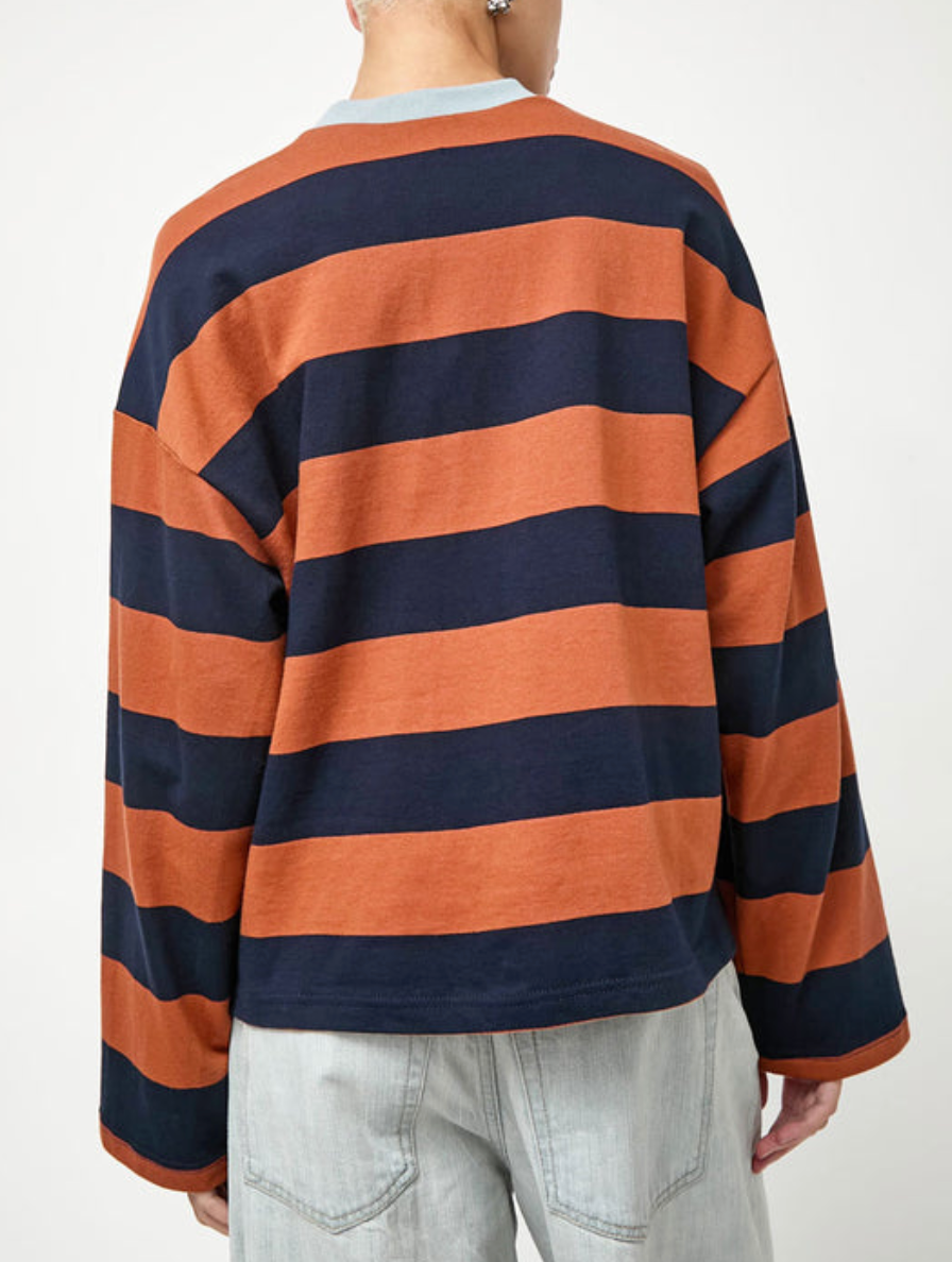 Nora Top In Rust Stripe