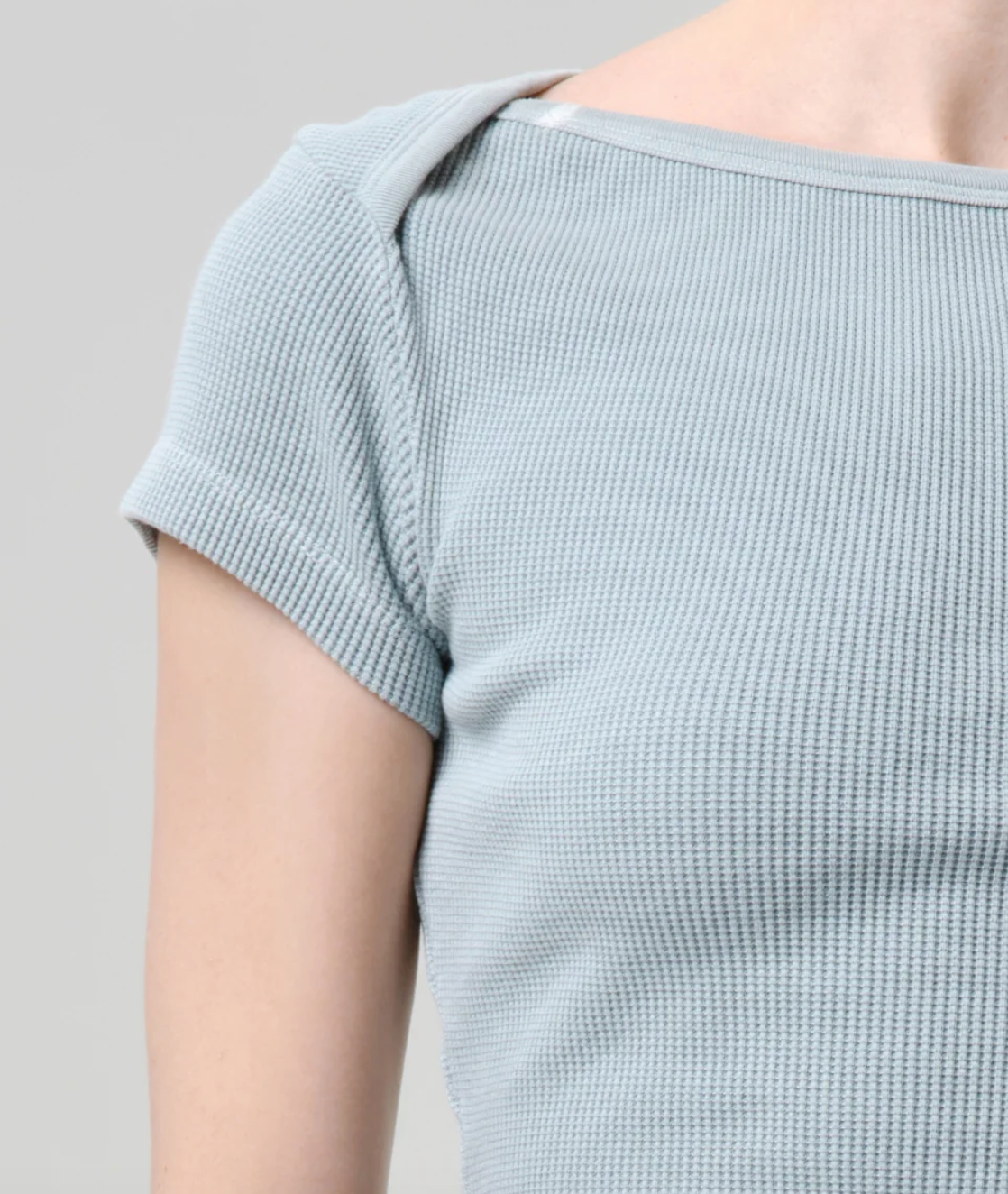 Baby Waffle Tee in sea glass