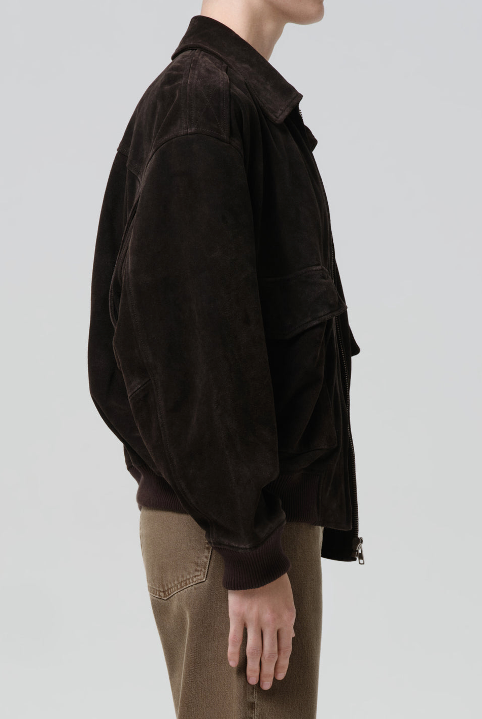 Vivienne suede jacket in chocolate brown
