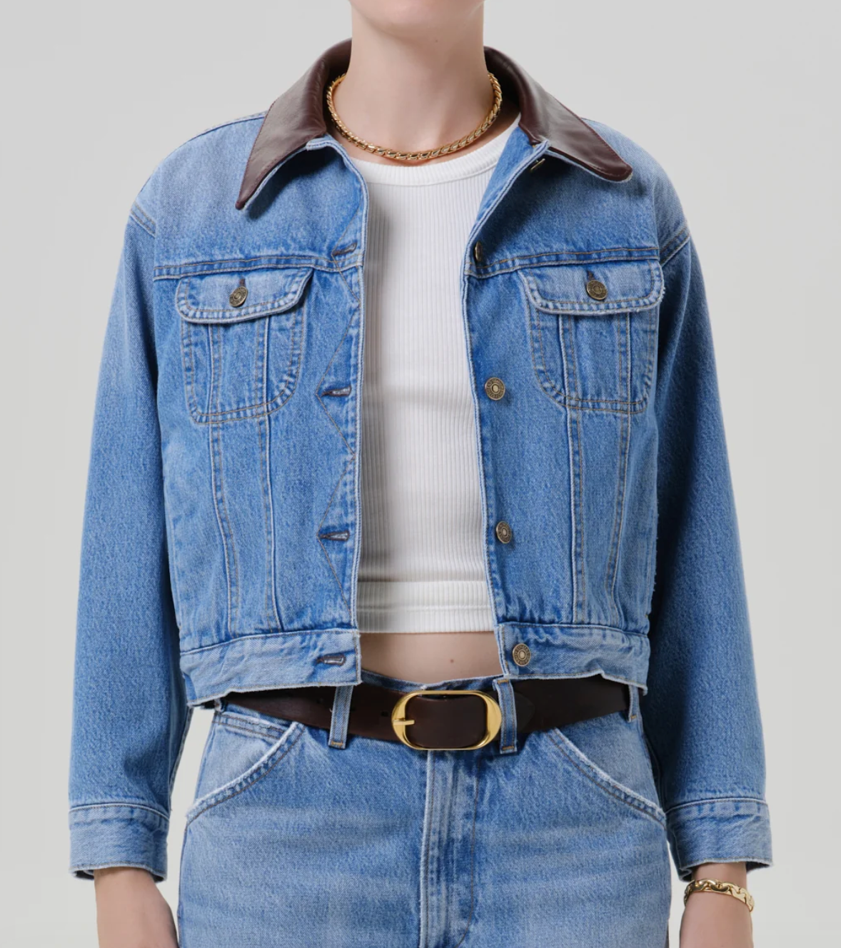 skylar denim jacket in sunlit