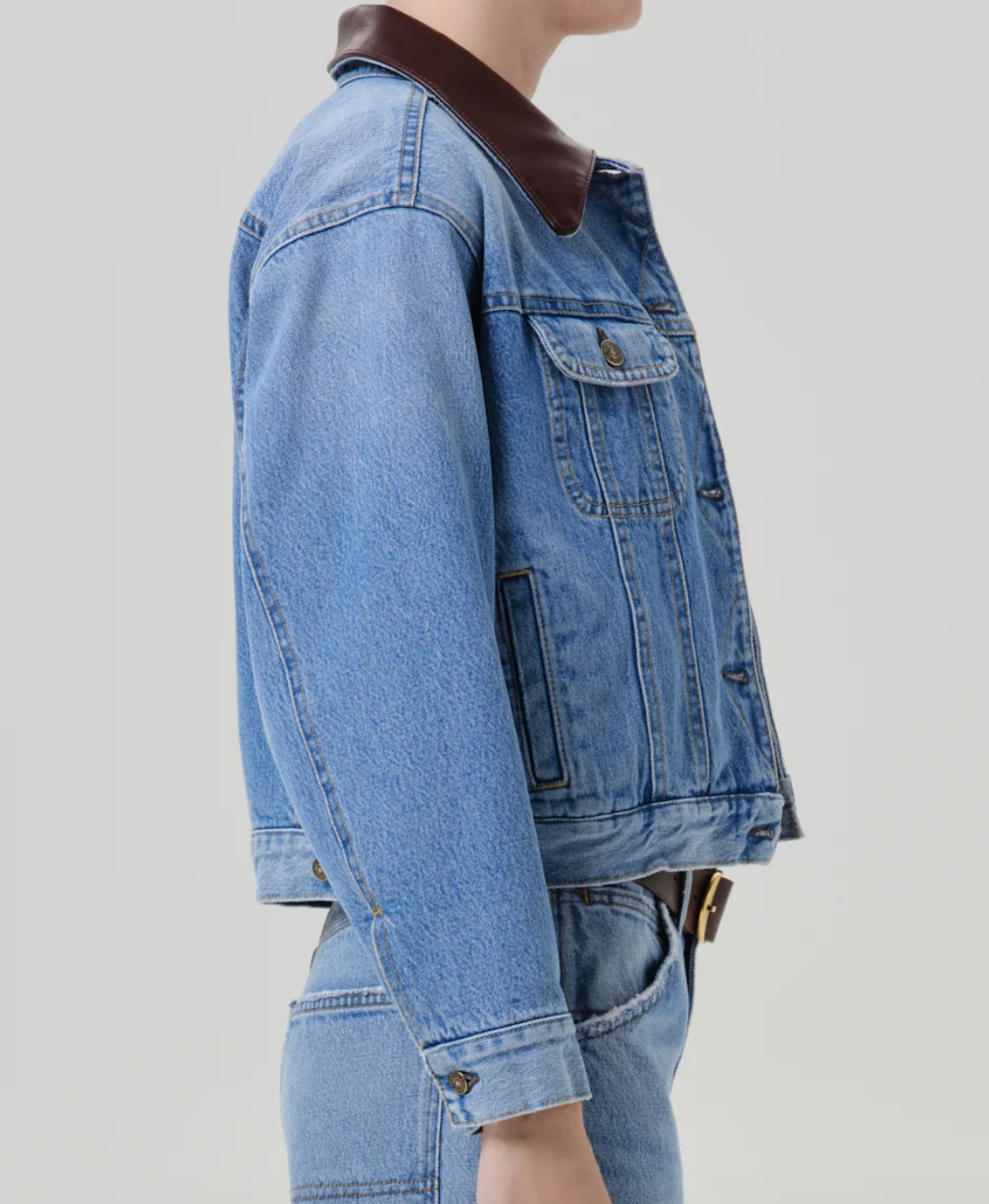 skylar denim jacket in sunlit