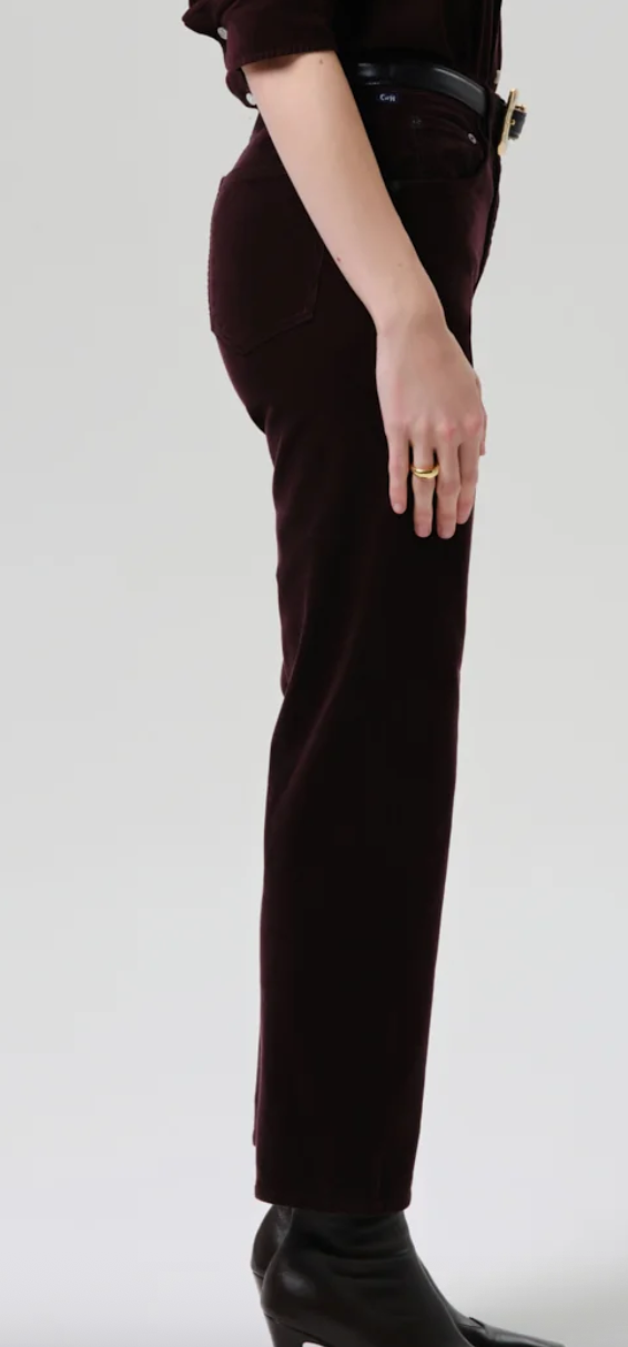 Palma Straight Corduroy In eggplant