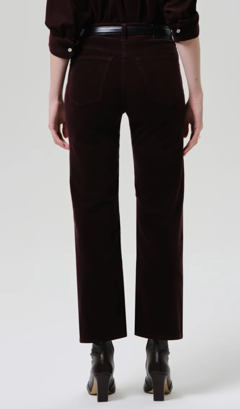 Palma Straight Corduroy In eggplant