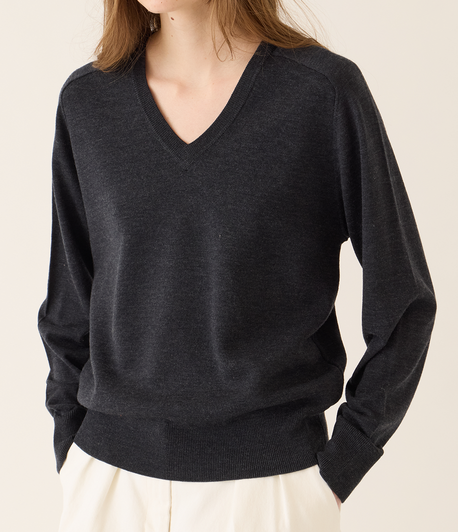 tatum merino wool sweater charcoal