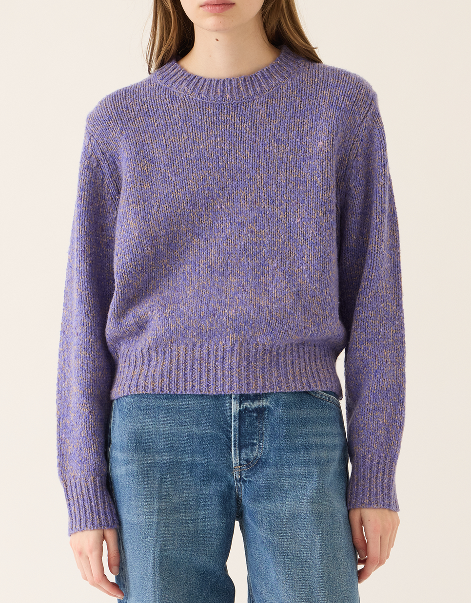 Talia Confetti wool alpaca sweater lavender