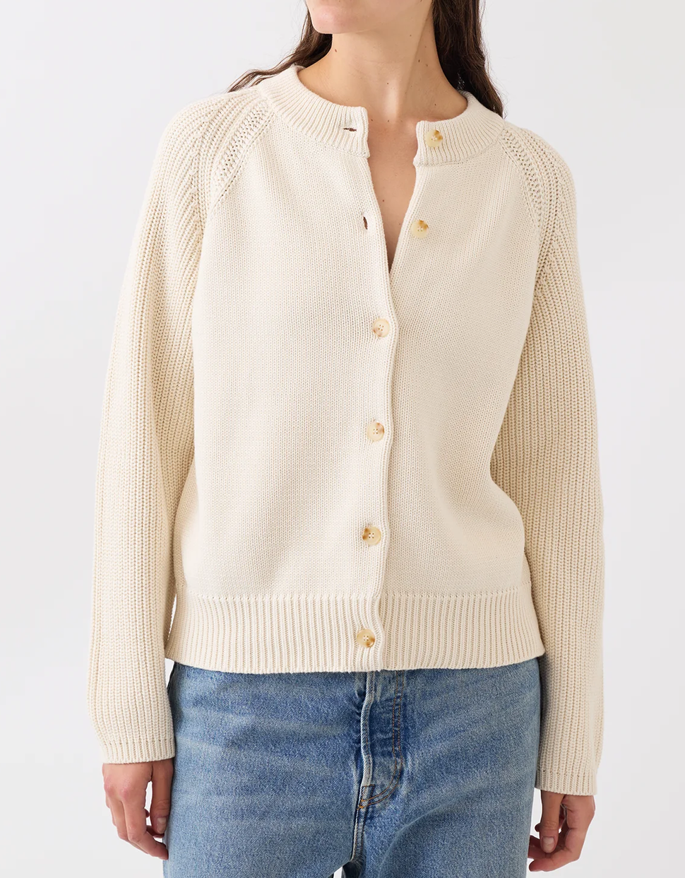 nina cotton cardigan off white