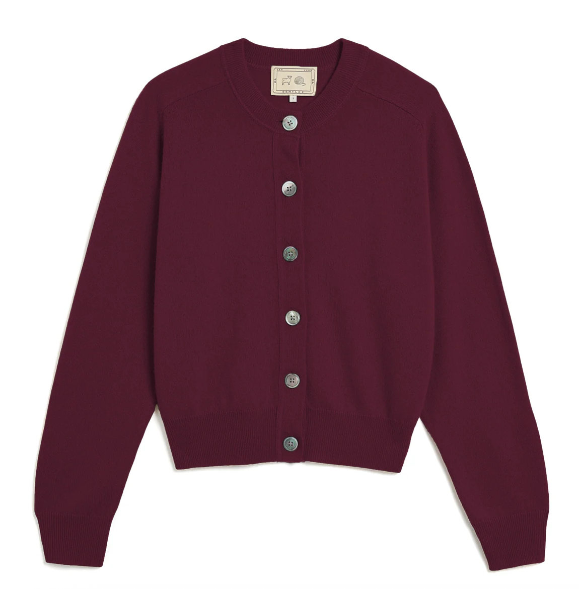 Gwen cashmere cardigan garnet
