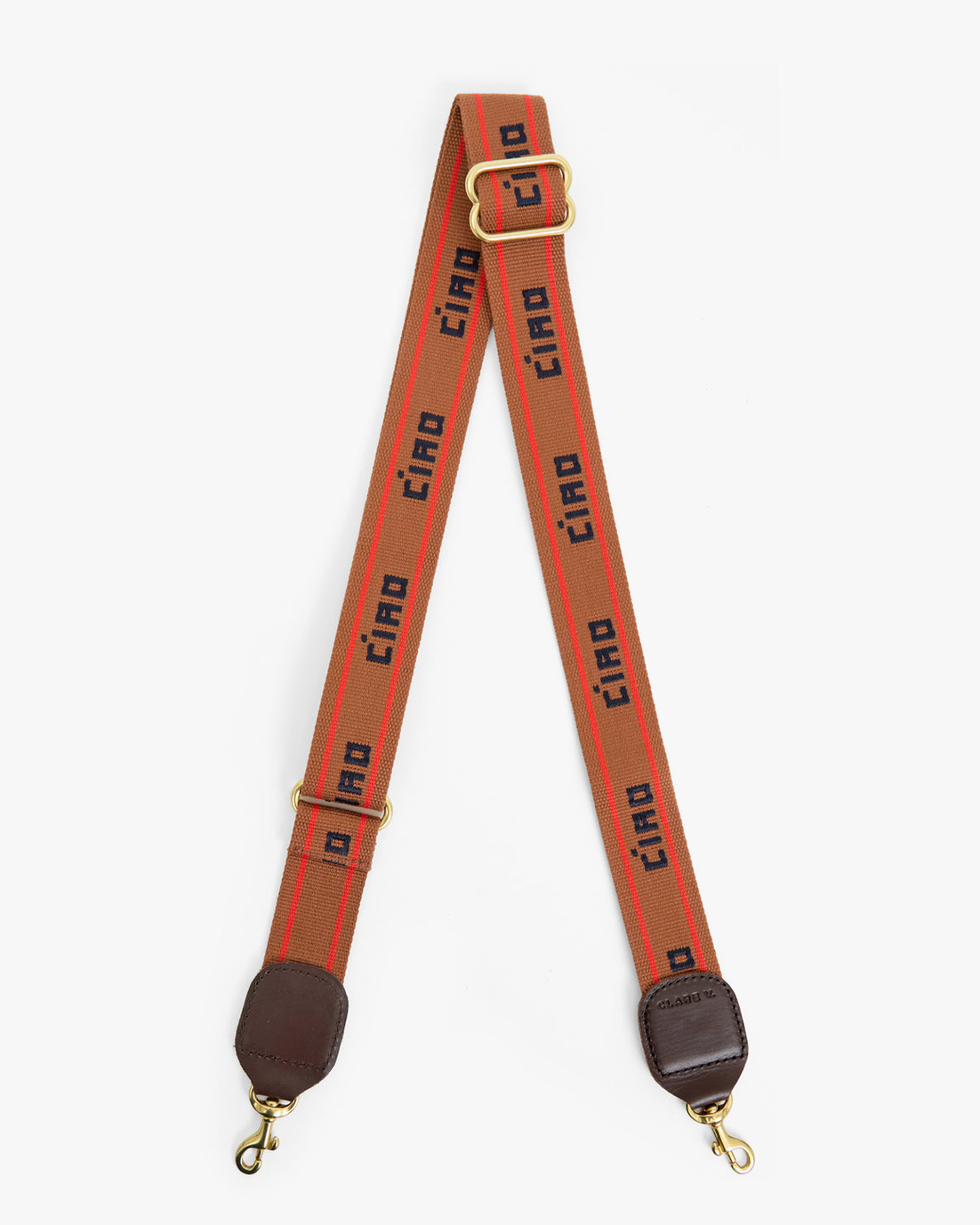 Adjustable Crossbody Strap Tan w/ Bright Poppy/Navy Petite Ciao