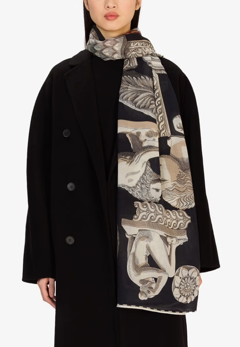 Rectangle Scarf 80 Archives Black
