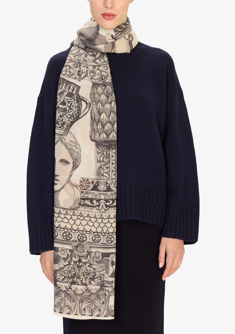 Rectangle Scarf 80 Archives White
