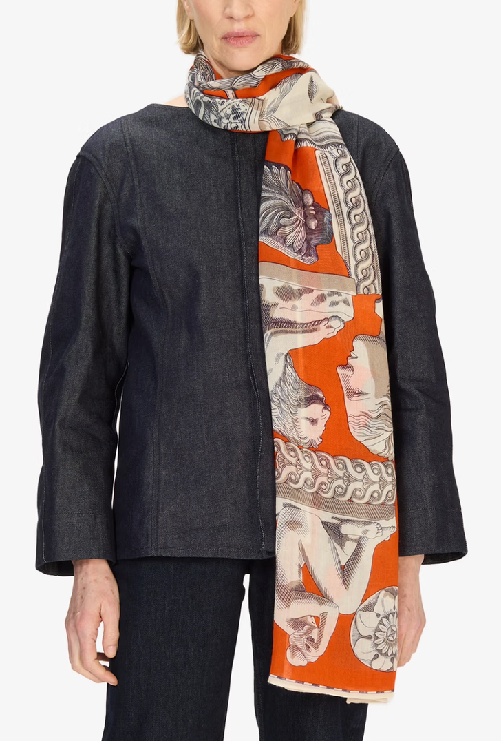 Rectangle Scarf 80 Archives Orange