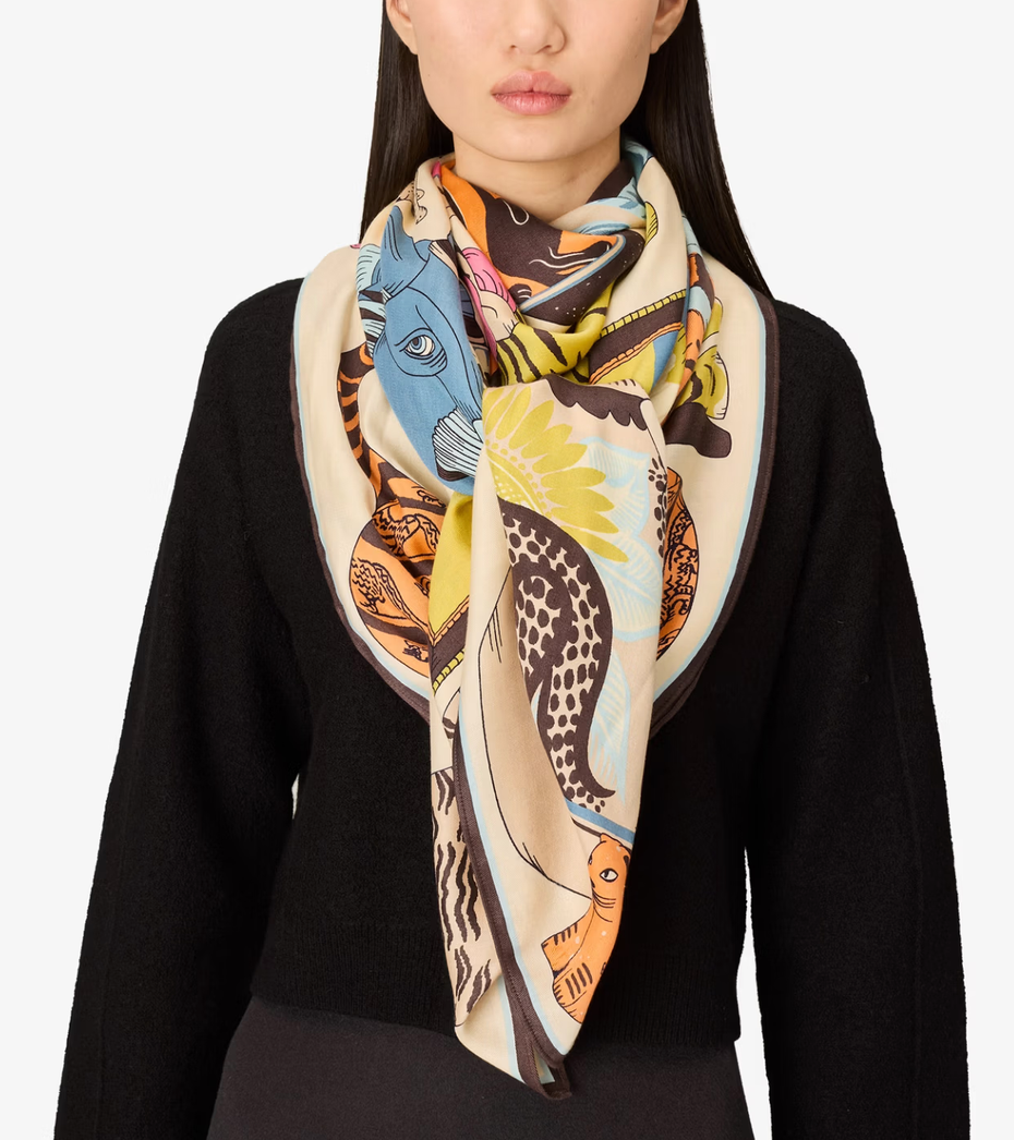 Square Scarf 130 Collector Off White