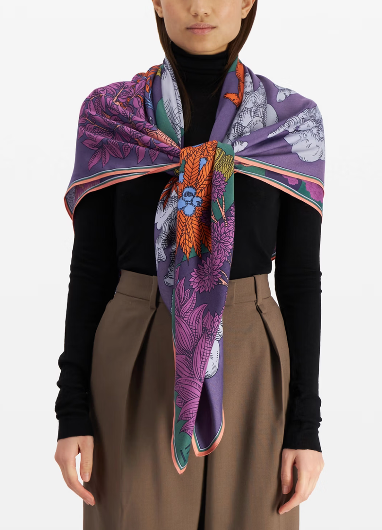 Square Scarf 130 Magnus Dark Green