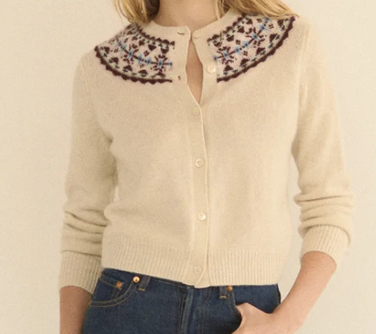 Olympe cashmere cardigan cottage