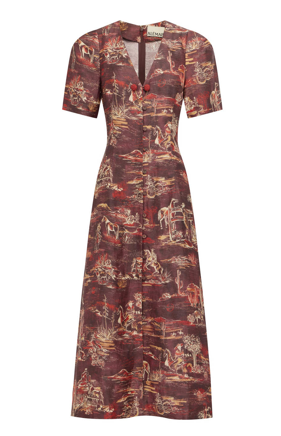 Ezra Midi Dress Chocolate