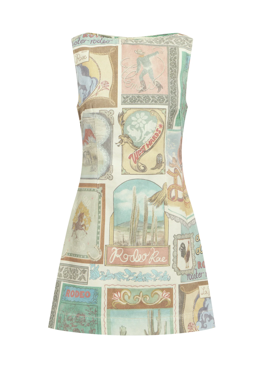 Andie Denim Mini Dress Multi