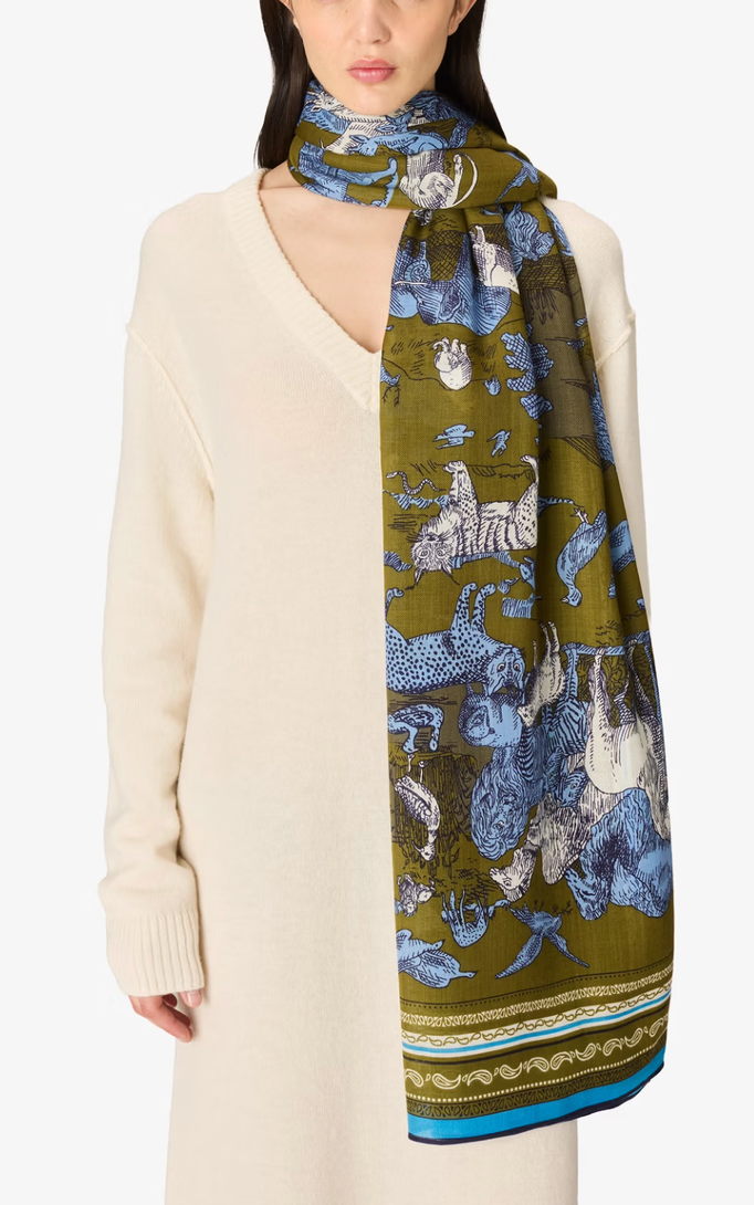 Rectangle Scarf 130 Reverie Khaki