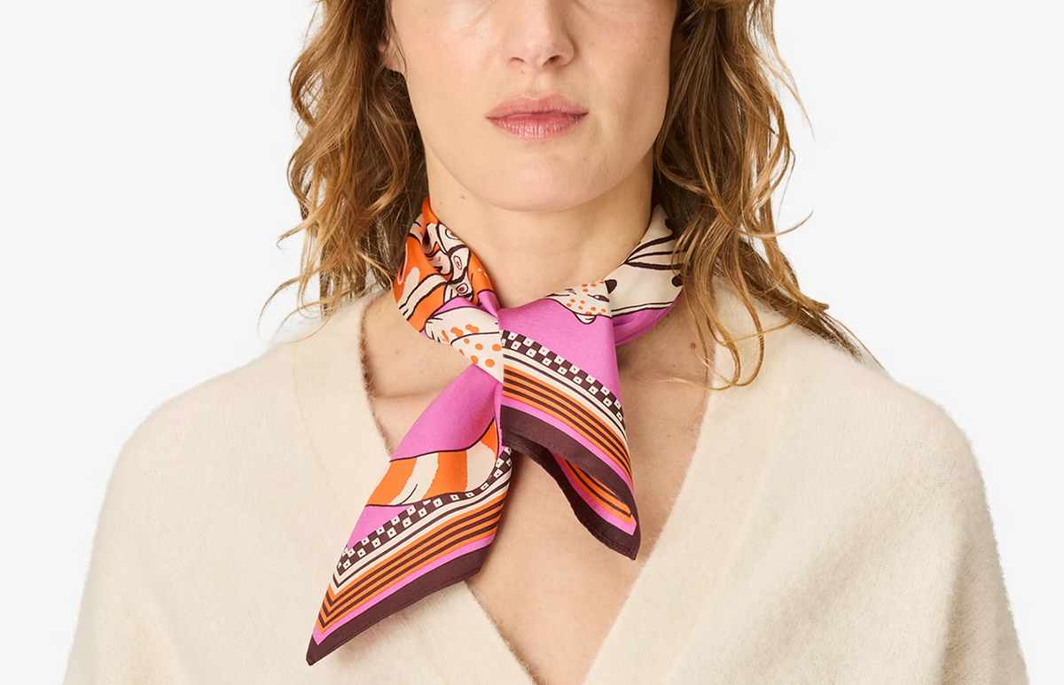 Square Scarf 55 Collectionneur Pink
