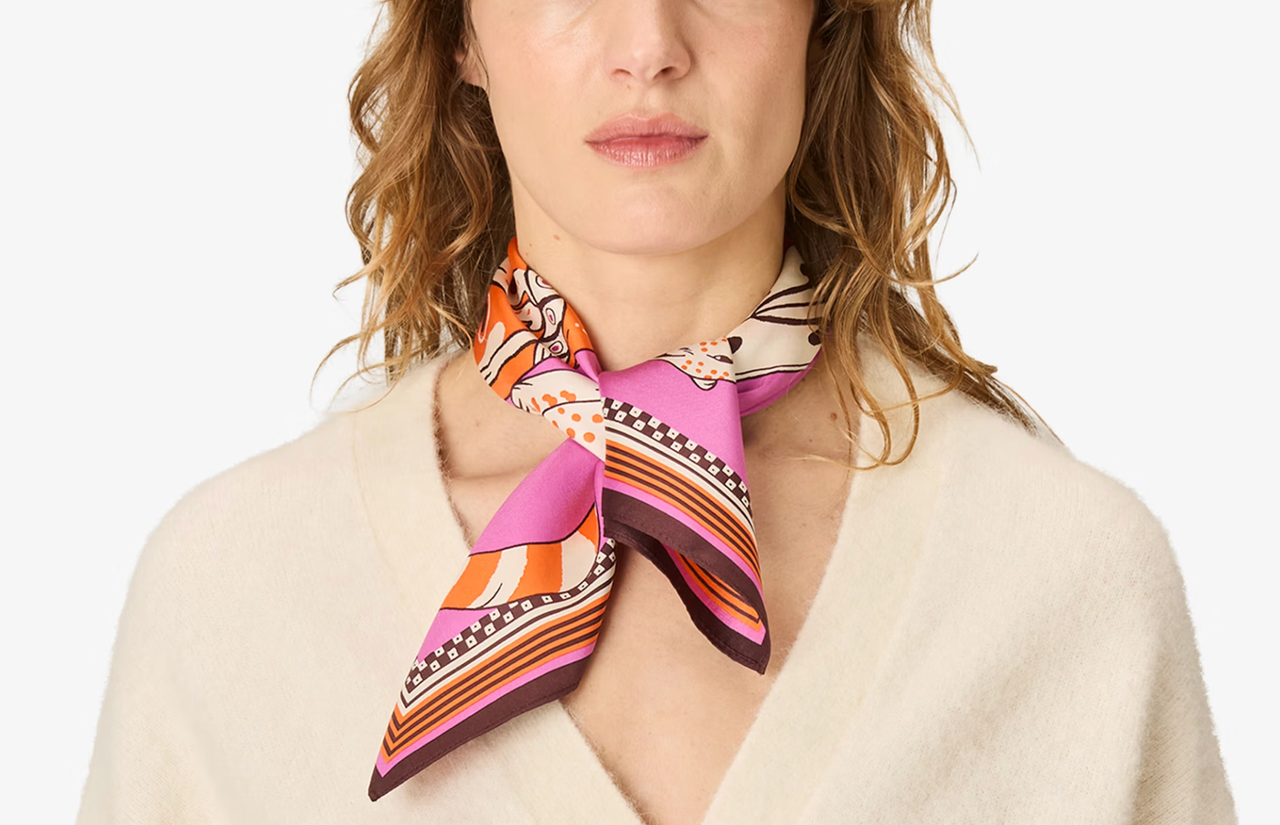 Square Scarf 55 Collectionneur Pink