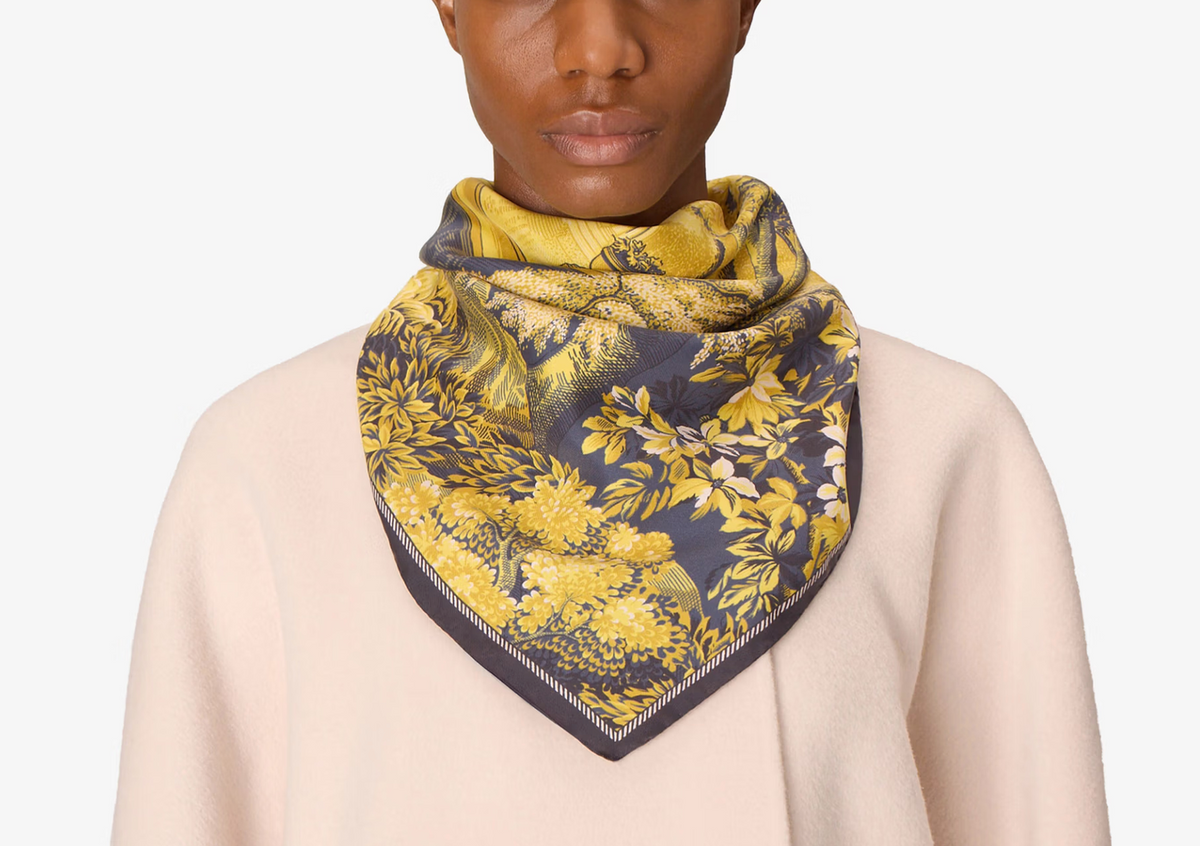 Square Scarf 70 Come Yellow