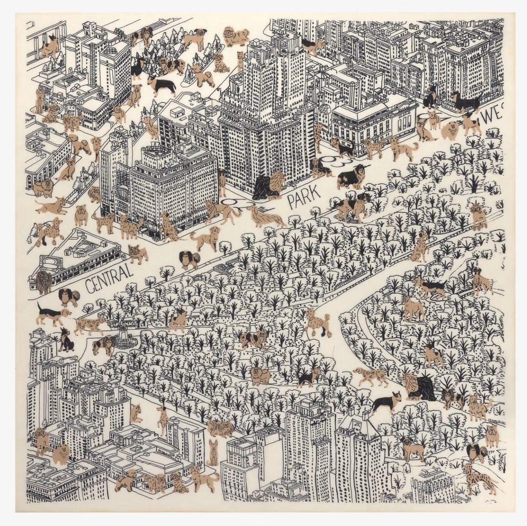 Square Scarf 100 Central Park White