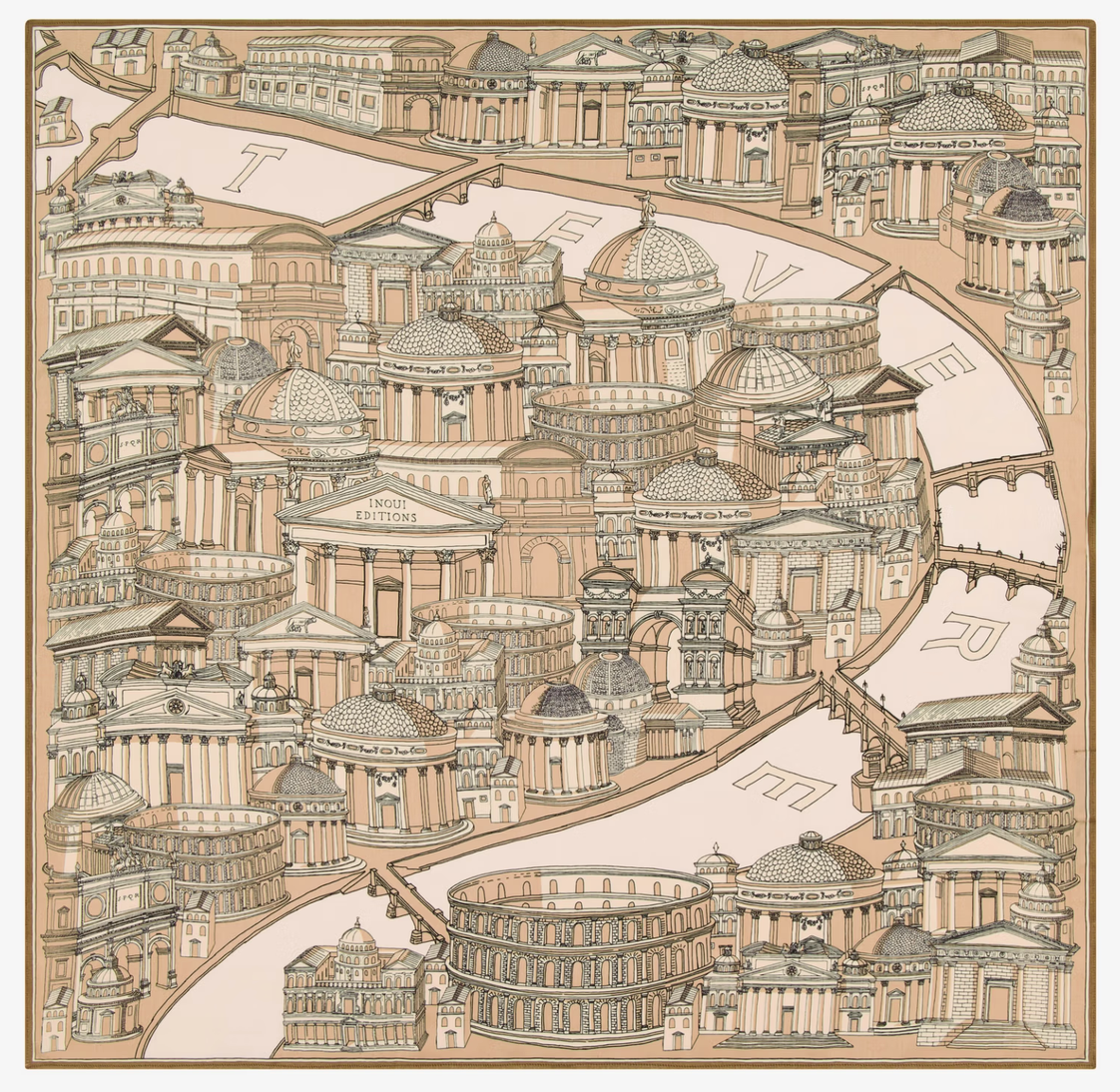 Square Scarf 100 Roma Beige