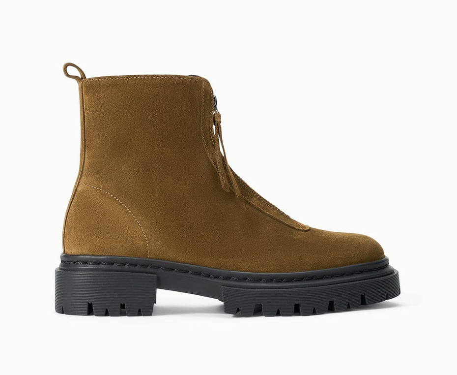 Miles Zip Ankle Boot Cigar