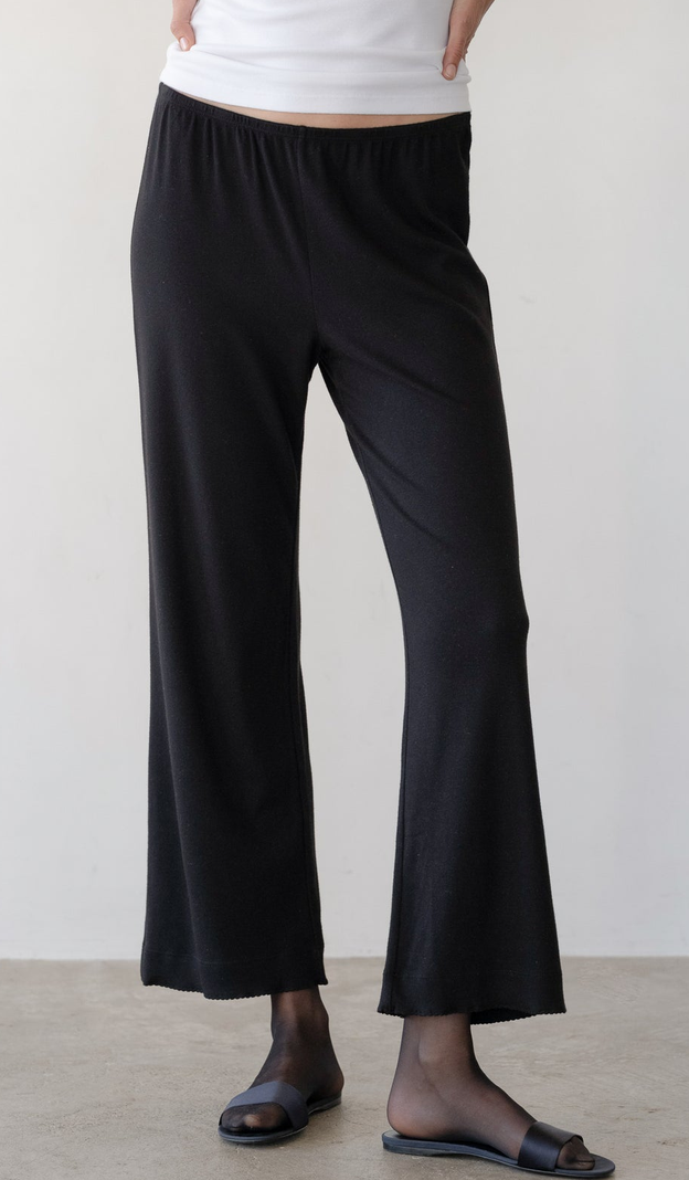 Baby rib scallop pant jet