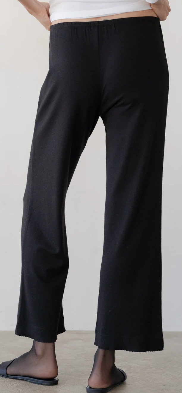 Baby rib scallop pant jet