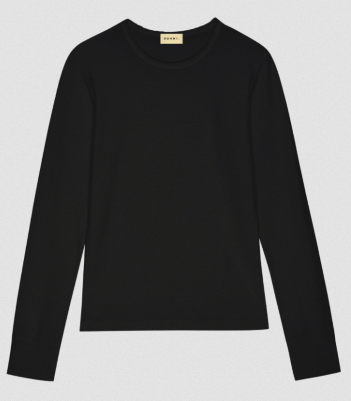 baby rib scallop long sleeve jet