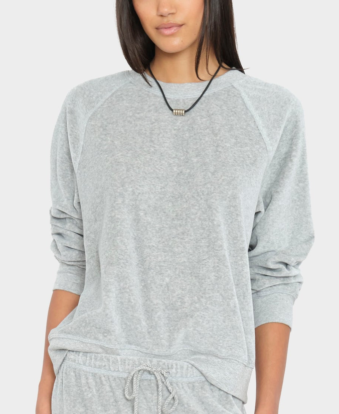 Pierre Velour Sweatshirt Heather Grey