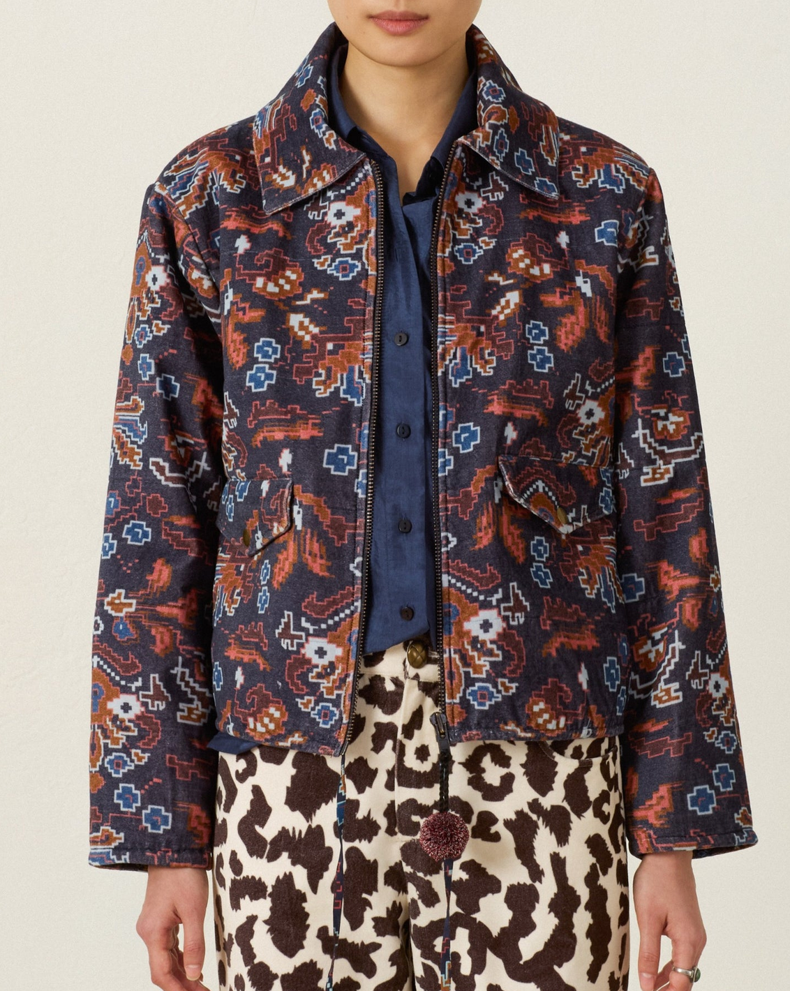 Lex Indigo Kilim Jacket Dark Blue