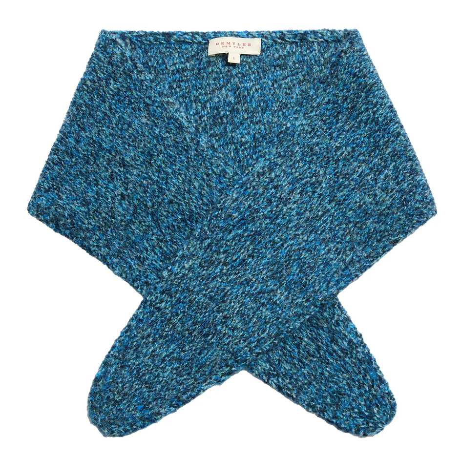 Daisy speckled wool alpaca baguette scarf speckled peacock