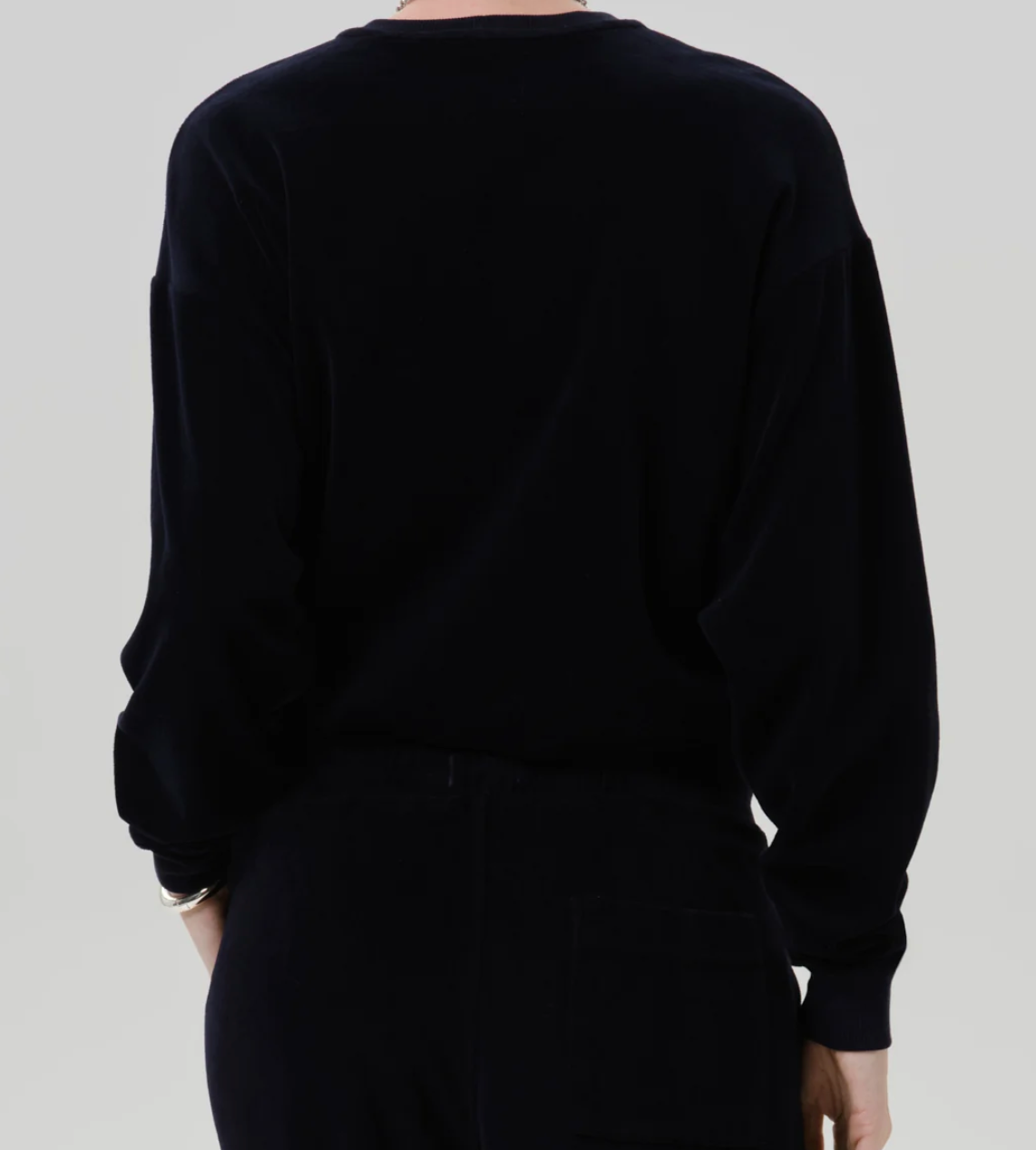 Vintage velour crewneck dark navy